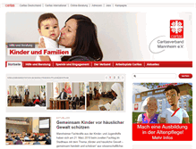Tablet Screenshot of caritas-mannheim.de